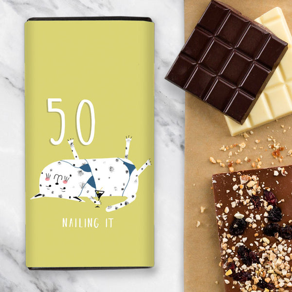 50th Birthday - Nailing It Chocolate Gift