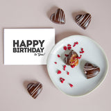 Birthday Box of Salted Caramel & Raspberry Chocolate Hearts