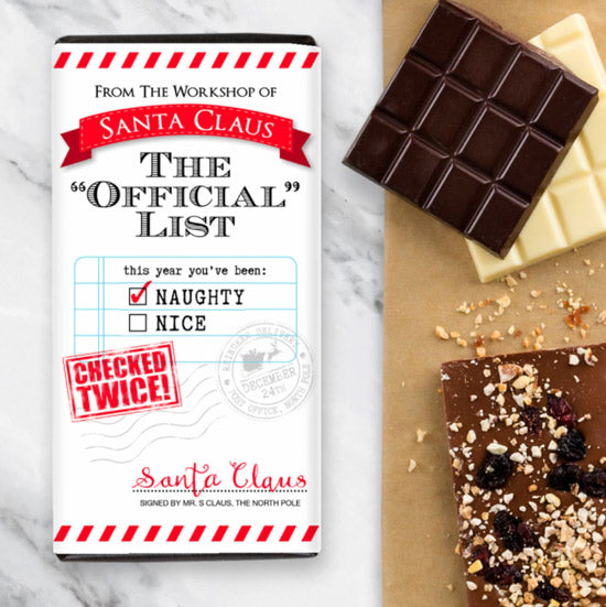 Santa's Naughty List Christmas Chocolate Gift