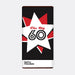 Chocolate bar packaging with a star design and 'The Big 60' text on a white background