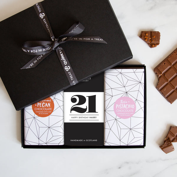 Personalised 21st Birthday Gift Chocolate Gift Set