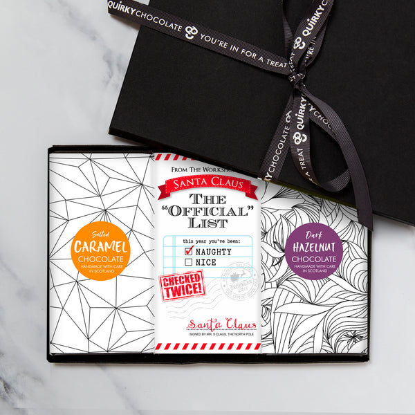 Santa's Naughty List Christmas Chocolate Gift Set