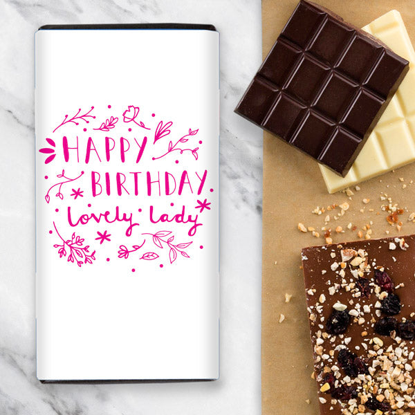 Happy Birthday Lovely Lady Chocolate Gift