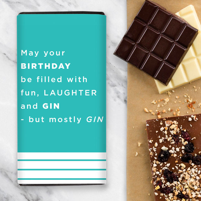 Happy Birthday Gin Lover Chocolate Gift