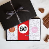 Retro 80th Birthday Number Chocolate Gift Set