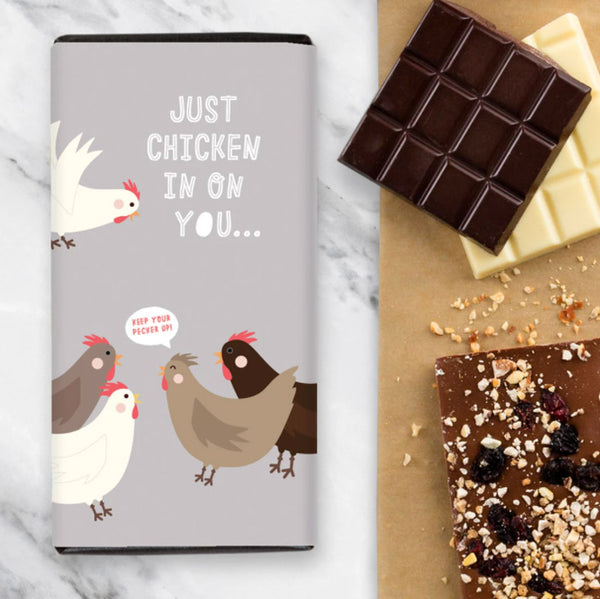 Just Chicken In On You Chocolate Gift