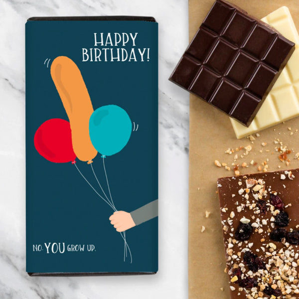 No You Grow Up! Birthday Balloons Chocolate Gift