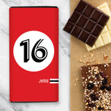 Retro 16th Birthday Number Personalised Chocolate