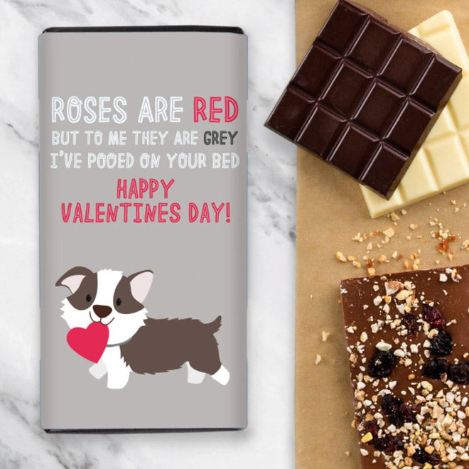 Doggy Valentines Poem Chocolate Gift